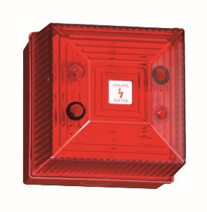 Flitslicht FL40/D50/C rood, EN54-23, VdS gekeurd