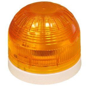 LED flitslicht SONOS, oranje lens/witte montagevoet