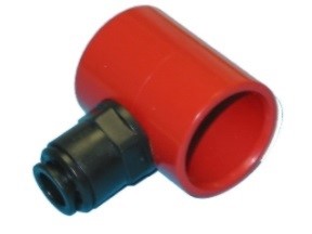 Raccord de tube d = 25 mm, avec connexion capillaire de 10 mm