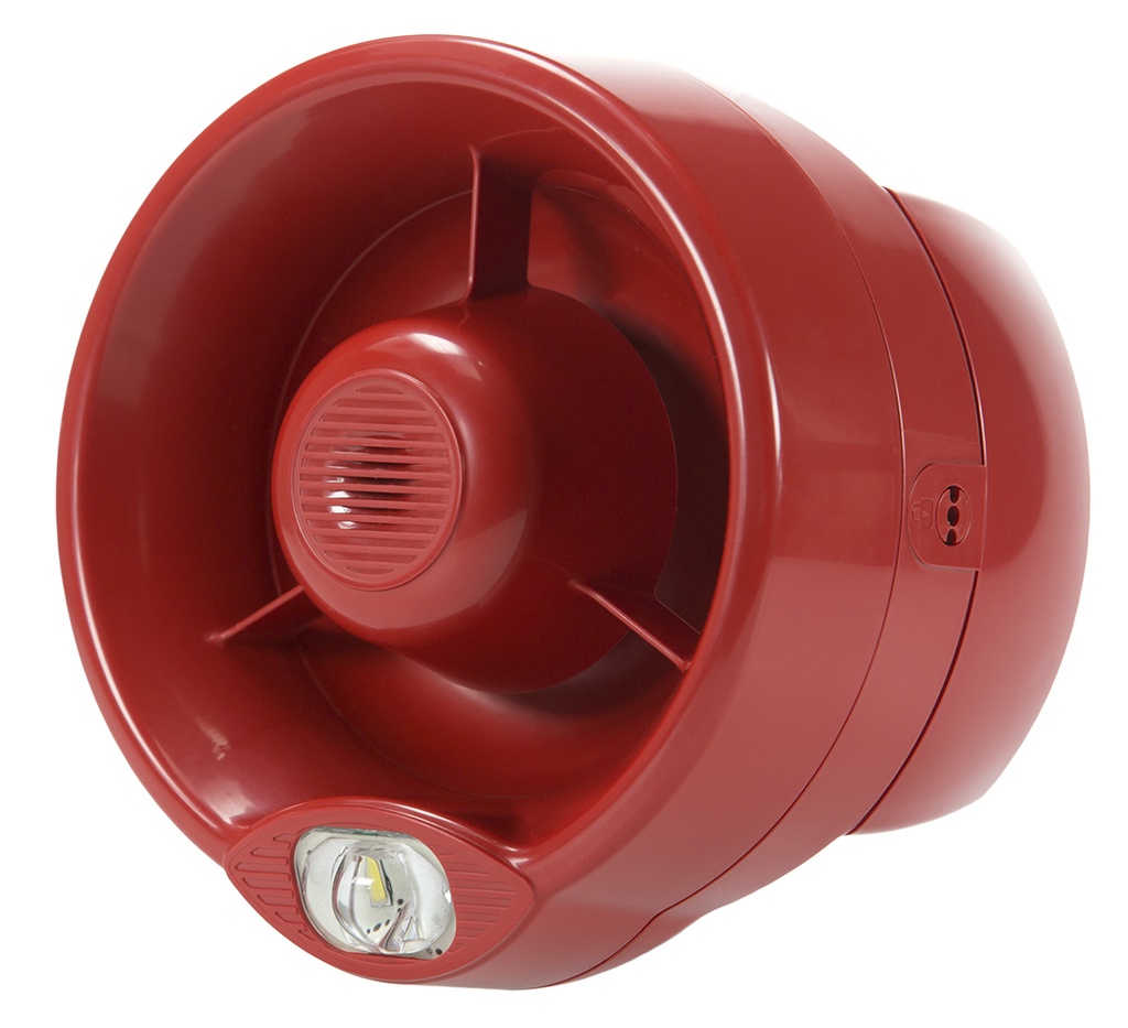 Draadloze EN54-25 geadresseerde sirene/flits rood EN54-25