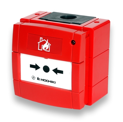 HOCHIKI Geadresseerde handbrandmelder HCP-W, rood, met isolator, IP67