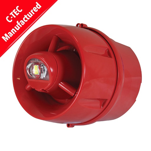 [C2S-BF433C/CC/DR] ActiV Conventionele sirene/flits diepe sokkel rood