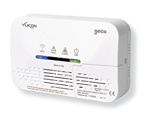 [C2S-860-CO] Residentiële Koolstof Monoxide (CO) detector met relais en Wifi