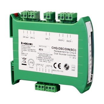 [C2S-CHQ-DSC2/DIN(SCI)] HOCHIKI 2-voudige stuurmodule CHQ-DSC/DIN(SCI), 2 uitgangen, 1 ingang, DIN rail montage